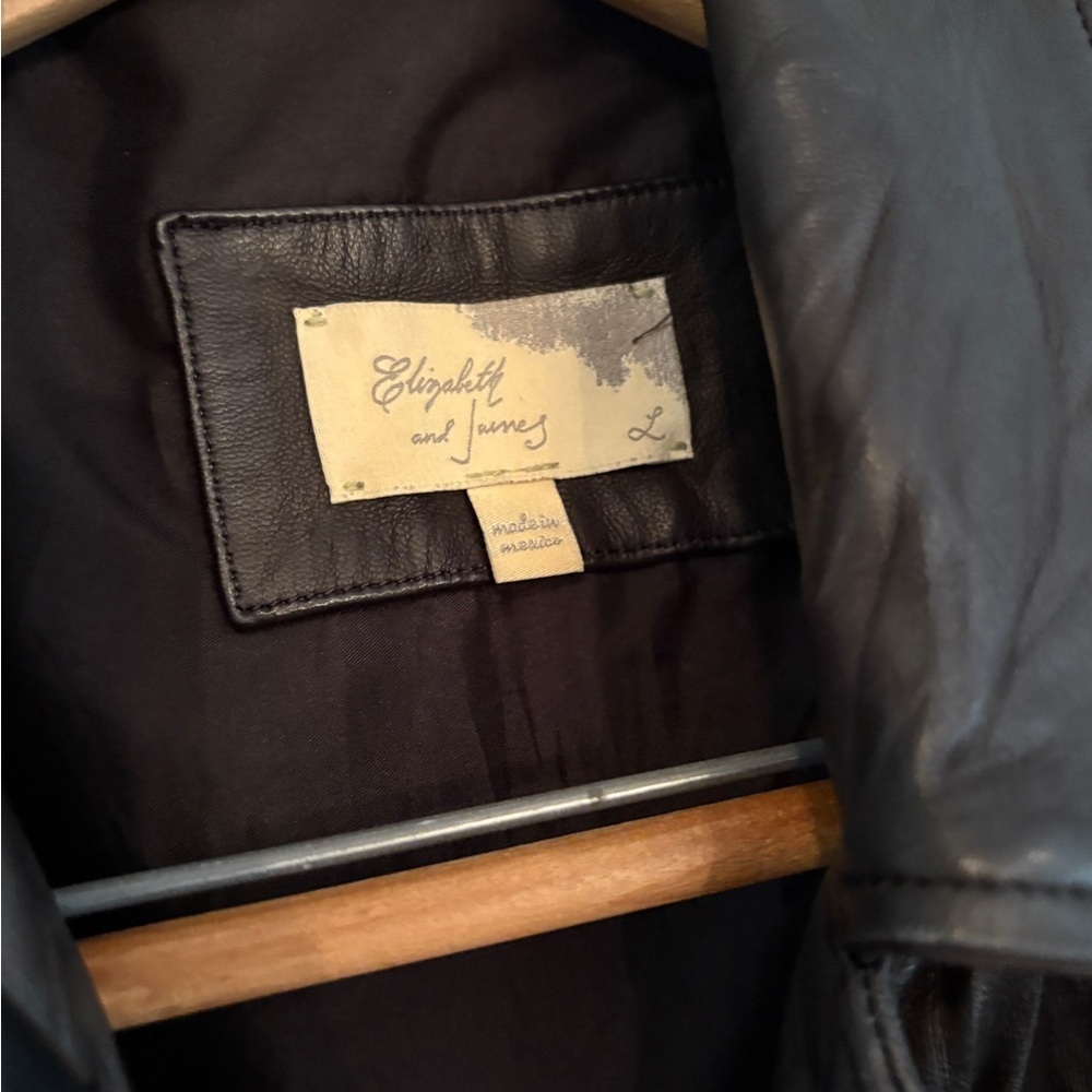 Elizabeth and James Black Studded LEATHER Vest - Picture 2 of 6